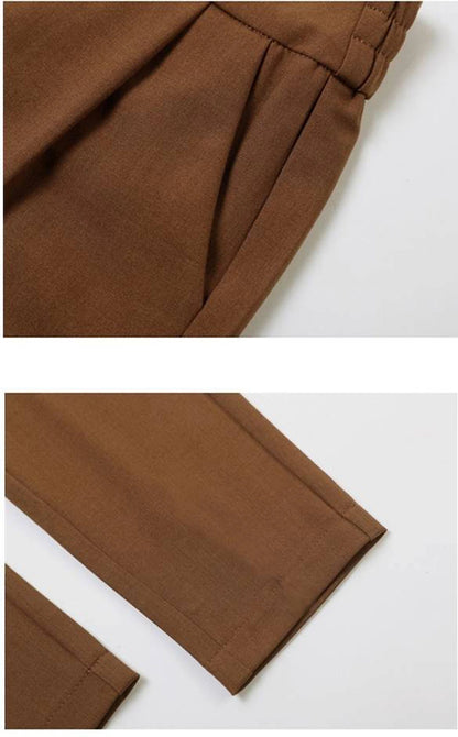 Women‘s Dress Work Pants Chinos Pants Trousers Ankle-Length Micro-elastic Mid Waist Fashion Daily Black Army Green M L