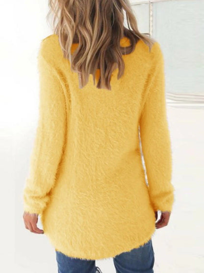 Women's Pullover Sweater Jumper Crew Neck Ribbed Knit Cotton Oversized Fall Winter Outdoor Daily Going out Stylish Casual Soft Long Sleeve Solid Color Lake blue ArmyGreen Black S M L