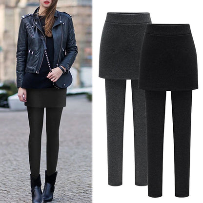 Women's Leggings Cotton Plain Light Gray Dark-Gray Fashion High Waist Full Length Outdoor Street Fall Winter