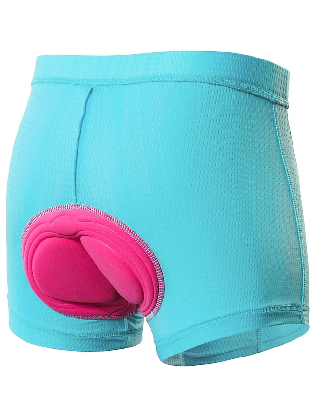 Arsuxeo Women's Cycling Under Shorts Cycling Padded Shorts Bike Underwear Shorts Padded Shorts Chamois Bottoms Sports Spandex Purple Fuchsia Blue Mountain Bike MTB Road Bike Cycling Clothing - LuckyFash™