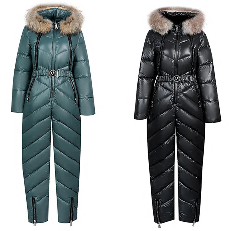 Women's Jumpsuit Ski Suit Outdoor Winter Thermal Warm Windproof Hooded Windbreaker Snow Suit for Skiing Camping / Hiking Snowboarding Ski