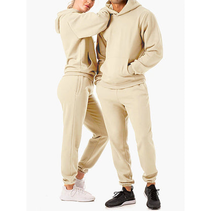 Men's Women's Tracksuit Sweatsuit Casual Fall Long Sleeve Velvet Thermal Warm Soft Fitness Running Jogging Sportswear Activewear Solid Colored Dark Grey Black White