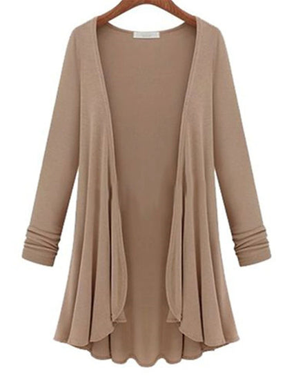 Women's Cardigan Sweater Open Front Ribbed Knit Polyester Oversized Fall Winter Daily Going out Weekend Stylish Casual Soft Long Sleeve Solid Color Black White Navy Blue M L XL