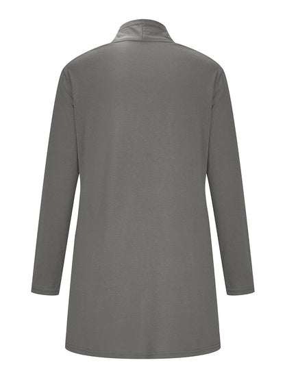 Women's Cardigan Sweater Open Front Ribbed Knit Knit Pocket Summer Fall Outdoor Daily Weekend Stylish Casual Soft Long Sleeve Solid Color Black White Wine S M L