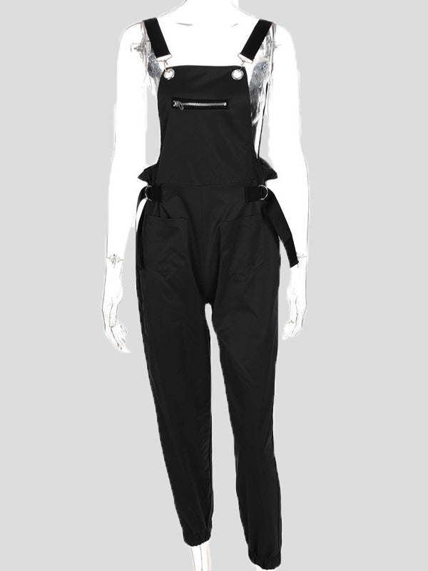 Women's Jumpsuits Zip Multi-Pocket Suspender Jumpsuit - LuckyFash™