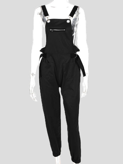 Women's Jumpsuits Zip Multi-Pocket Suspender Jumpsuit - LuckyFash™