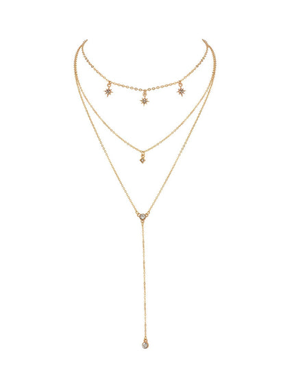 Star Detail Lariats Layered Necklace - LuckyFash™