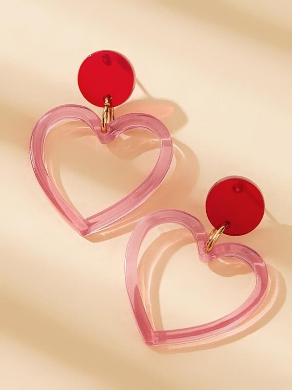 Heart Drop Earrings 1pair - LuckyFash™