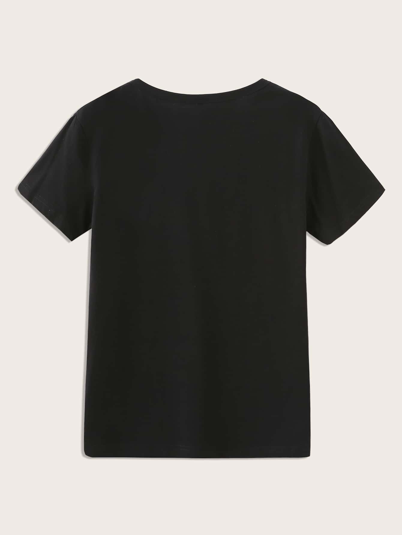 Hands Graphic Round Neck Tee - LuckyFash™