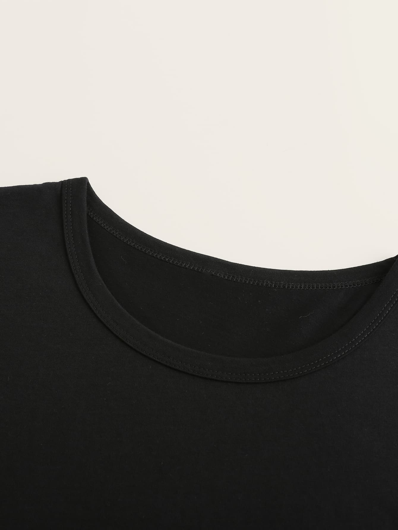 Hands Graphic Round Neck Tee - LuckyFash™