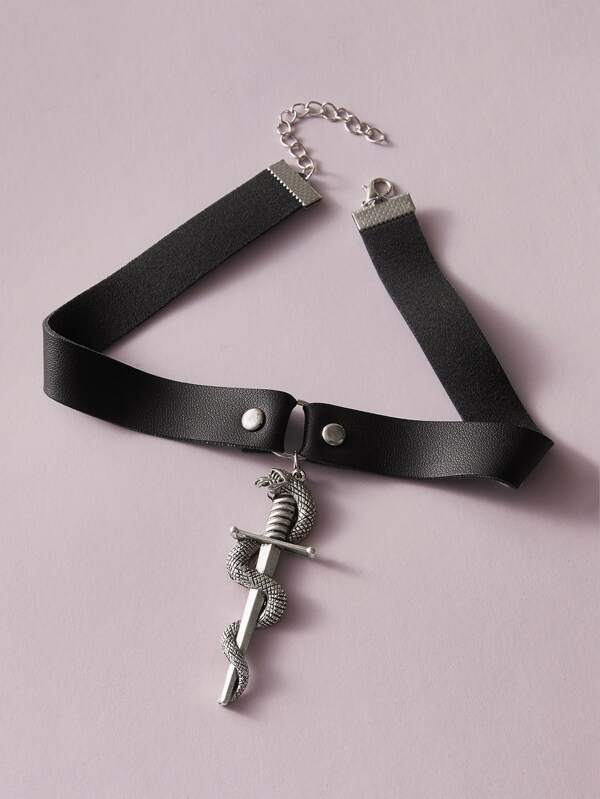1pc Serpentine Charm PU Choker - LuckyFash™