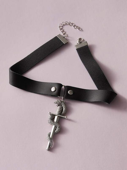 1pc Serpentine Charm PU Choker - LuckyFash™