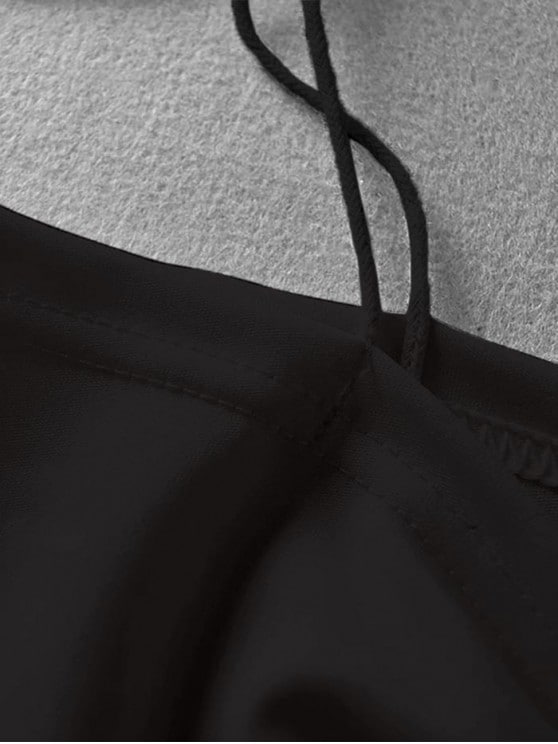 Gathered Crop Tie Strap Tank Top - LuckyFash™