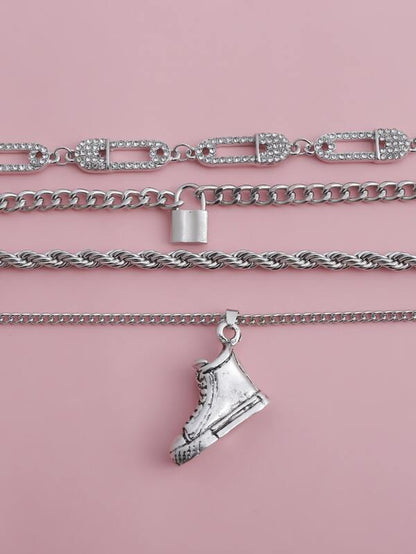 4pcs Lock Charm Necklace - LuckyFash™