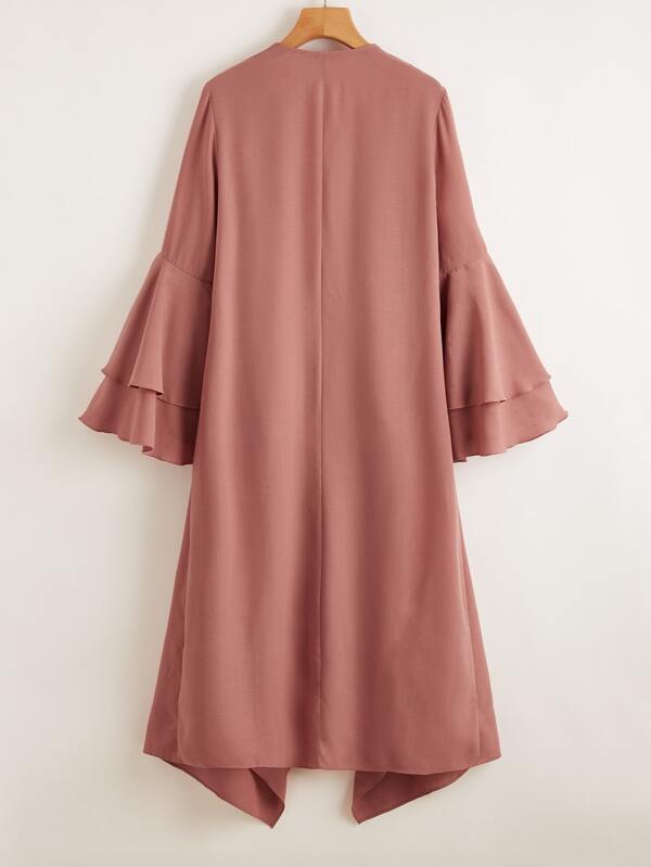 Layered Bell Sleeve Waterfall Collar Coat - LuckyFash™