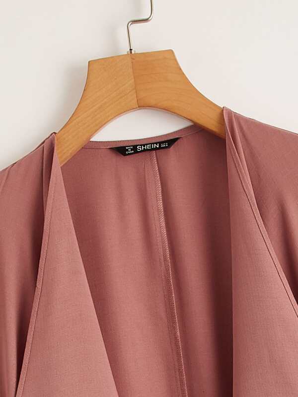 Layered Bell Sleeve Waterfall Collar Coat - LuckyFash™