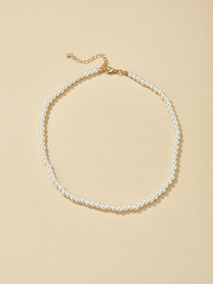 Faux Pearl Beaded Necklace - LuckyFash™