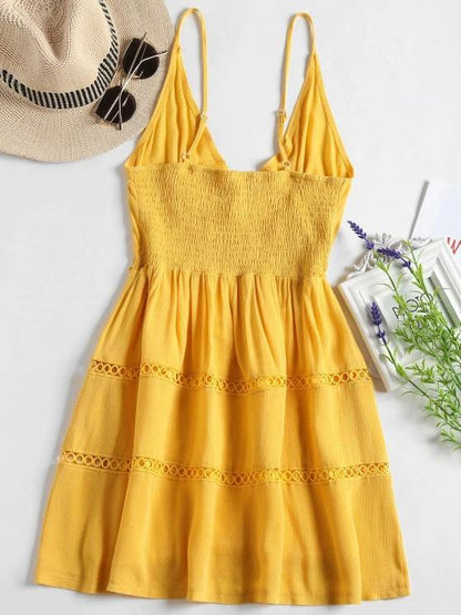 Hollow Out A Line Cami Dress - LuckyFash™