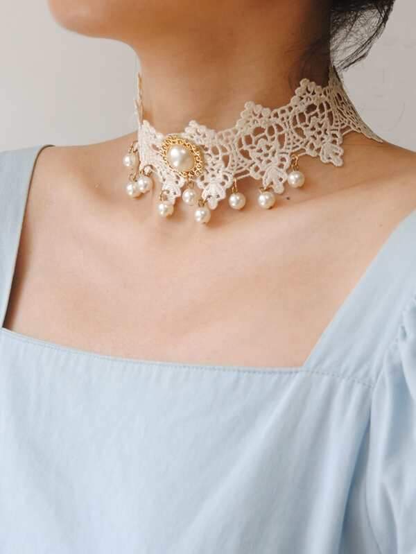 Faux Pearl Decor Necklace - LuckyFash™