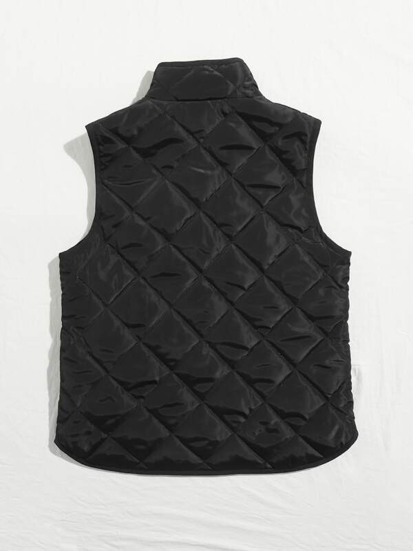 Flap Pocket Quilted Vest Jacket - LuckyFash™