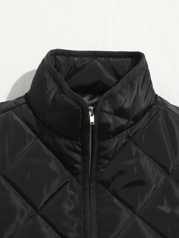 Flap Pocket Quilted Vest Jacket - LuckyFash™