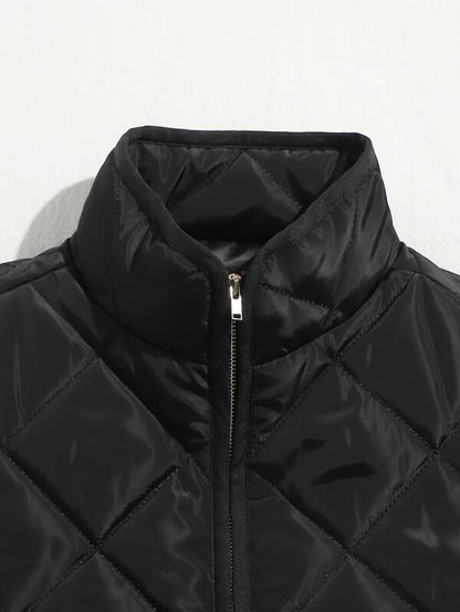 Flap Pocket Quilted Vest Jacket - LuckyFash™