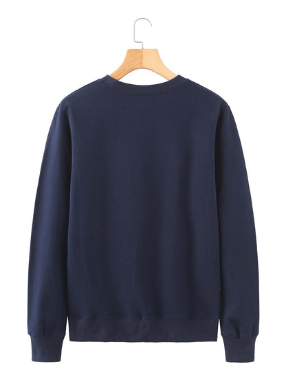 Leopard Heart Print Drop Shoulder Sweatshirt - LuckyFash™