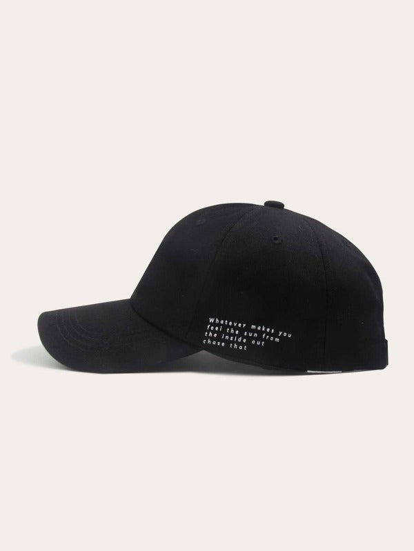 Black Letter Embroidered Baseball Cap - LuckyFash™