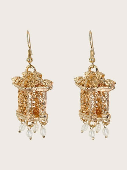 1pair Tower Decor Faux Pearl Tassel Drop Earrings - LuckyFash™