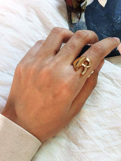 1pc Letter Decor Cuff Ring - LuckyFash™