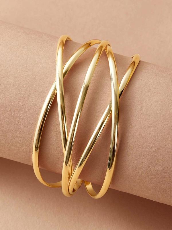 1pc Line Winding Shaped Cuff Bracelet - LuckyFash™