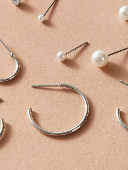 20pairs Faux Pearl & Rhinestone Decor Earrings - LuckyFash™