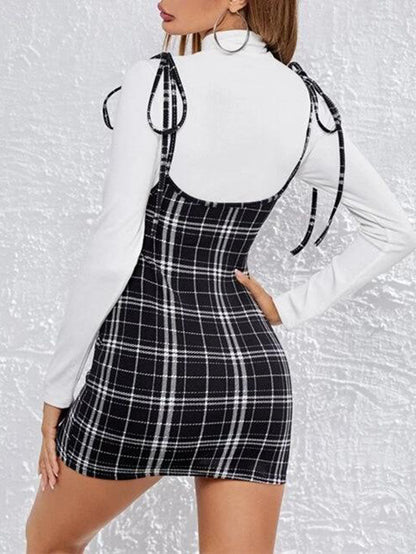 Women Slip Plaid Cherrykeke Dress - LuckyFash™