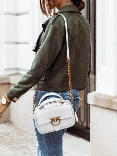 Women's Jackets Fashion Lapel Button Crop Jacket - LuckyFash™