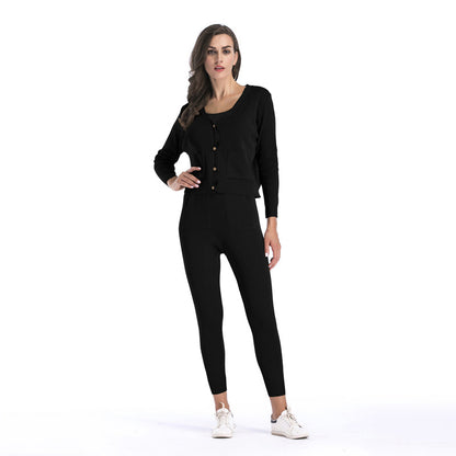 Women's knitted Cardigan suit - LuckyFash™