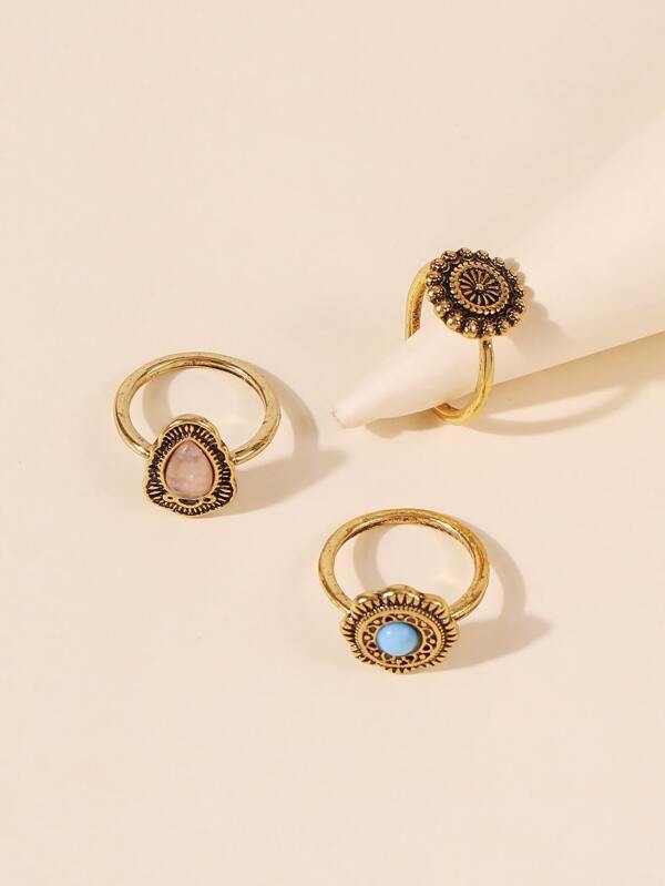 3pcs Bohemian Geo Decor Ring - LuckyFash™