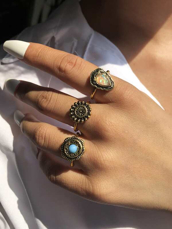 3pcs Bohemian Geo Decor Ring - LuckyFash™