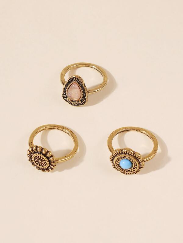 3pcs Bohemian Geo Decor Ring - LuckyFash™