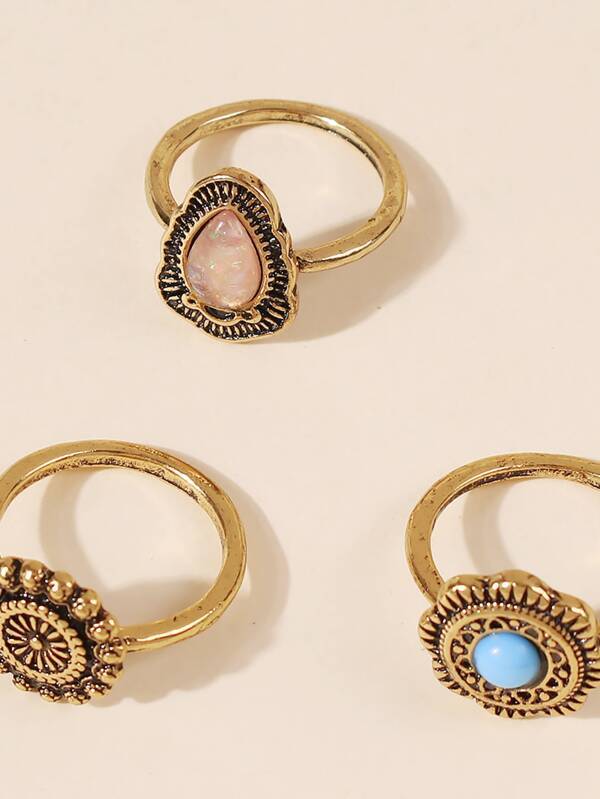 3pcs Bohemian Geo Decor Ring - LuckyFash™