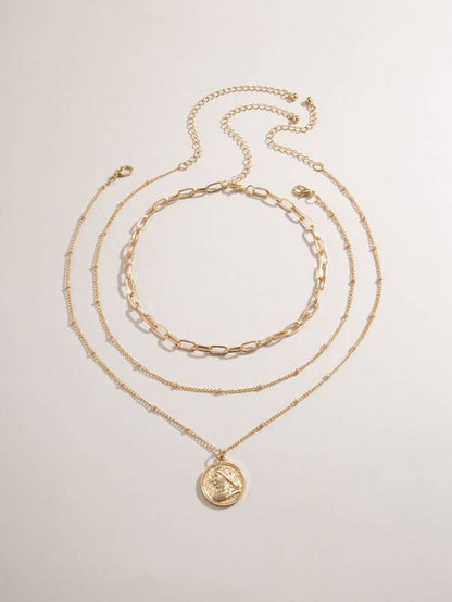 3pcs Coin Charm Necklace - LuckyFash™