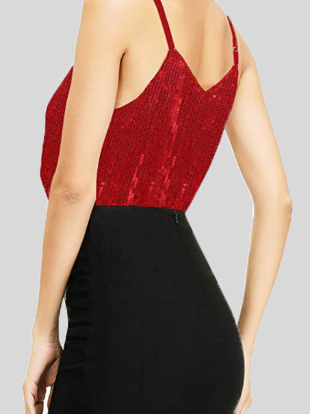 Fashion Sequined V-neck Sleeveless Vest - LuckyFash™