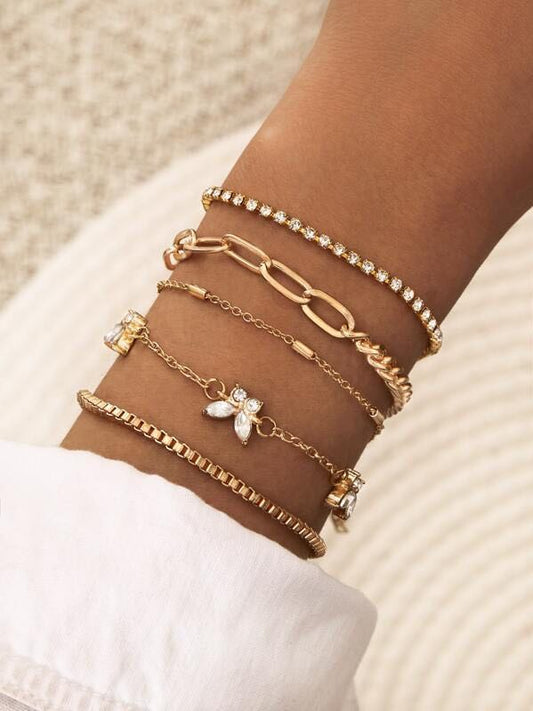 5pcs Rhinestone Butterfly Bracelet - LuckyFash™