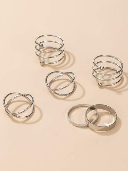 6pcs Cross Decor Ring - LuckyFash™