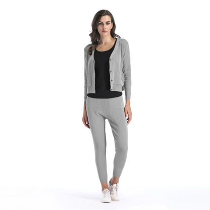 Women's knitted Cardigan suit - LuckyFash™