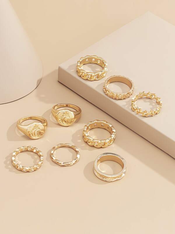 9pcs Star Decor Ring - LuckyFash™