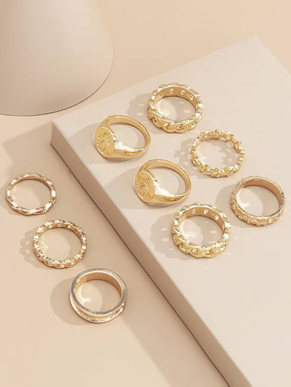 9pcs Star Decor Ring - LuckyFash™