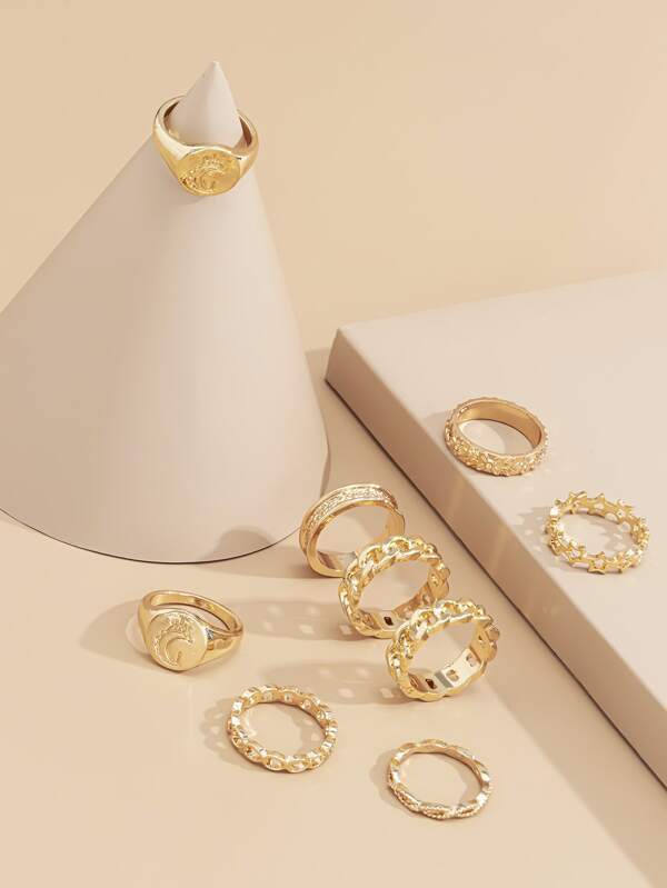 9pcs Star Decor Ring - LuckyFash™