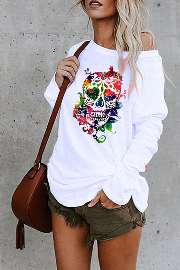Graphic Print Casual Round Neck T-Shirt - LuckyFash™