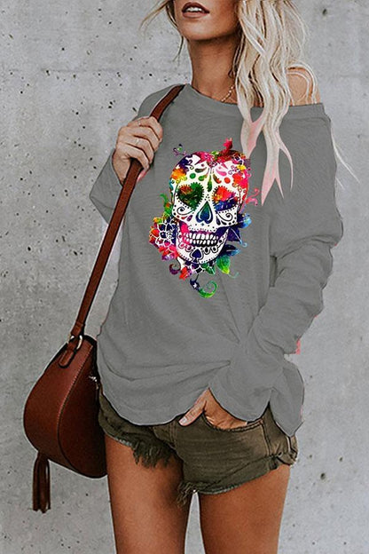 Graphic Print Casual Round Neck T-Shirt - LuckyFash™