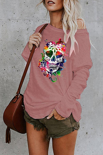 Graphic Print Casual Round Neck T-Shirt - LuckyFash™